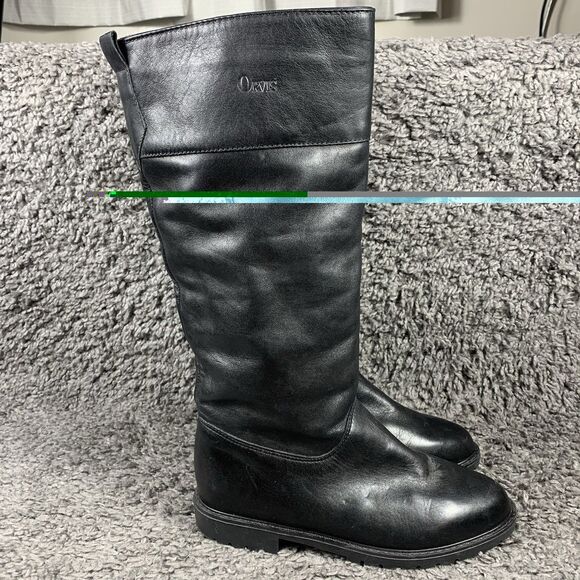 Orvis Women’s 8 B Black Leather Tall Boots – Made in Canada - Picture 3 of 8